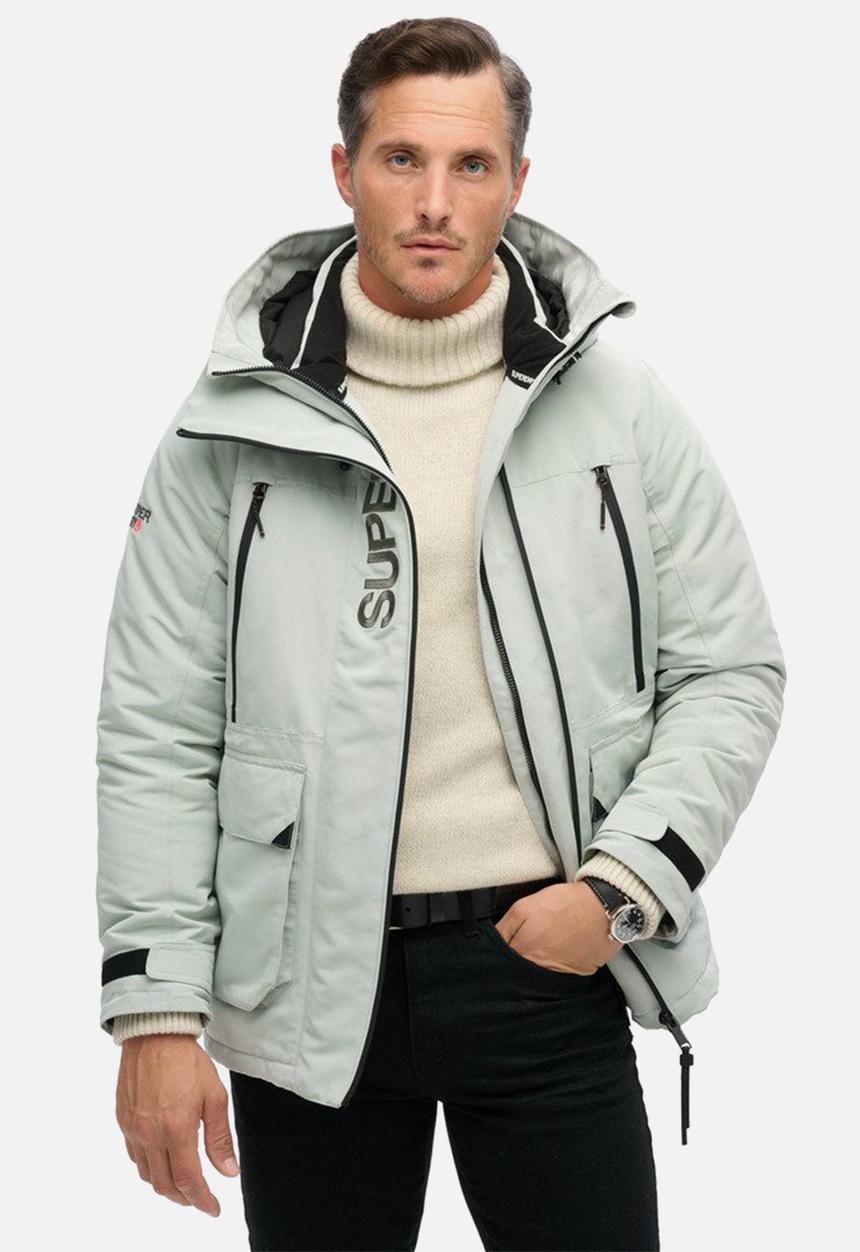 Superdry. - Hood ultimate emb windbreaker - puritan grey	