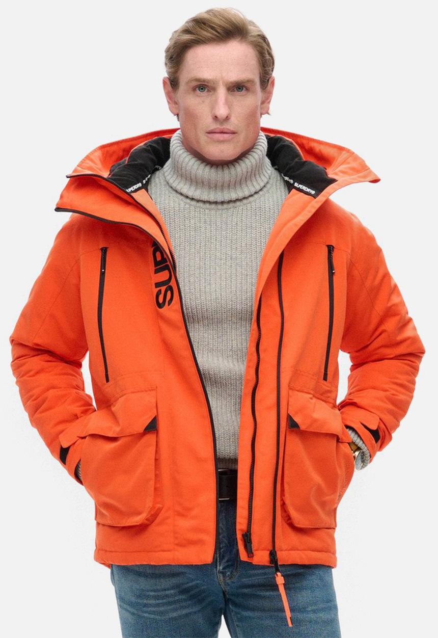 Superdry. - Hood ultimate emb windbreaker - flame orange
