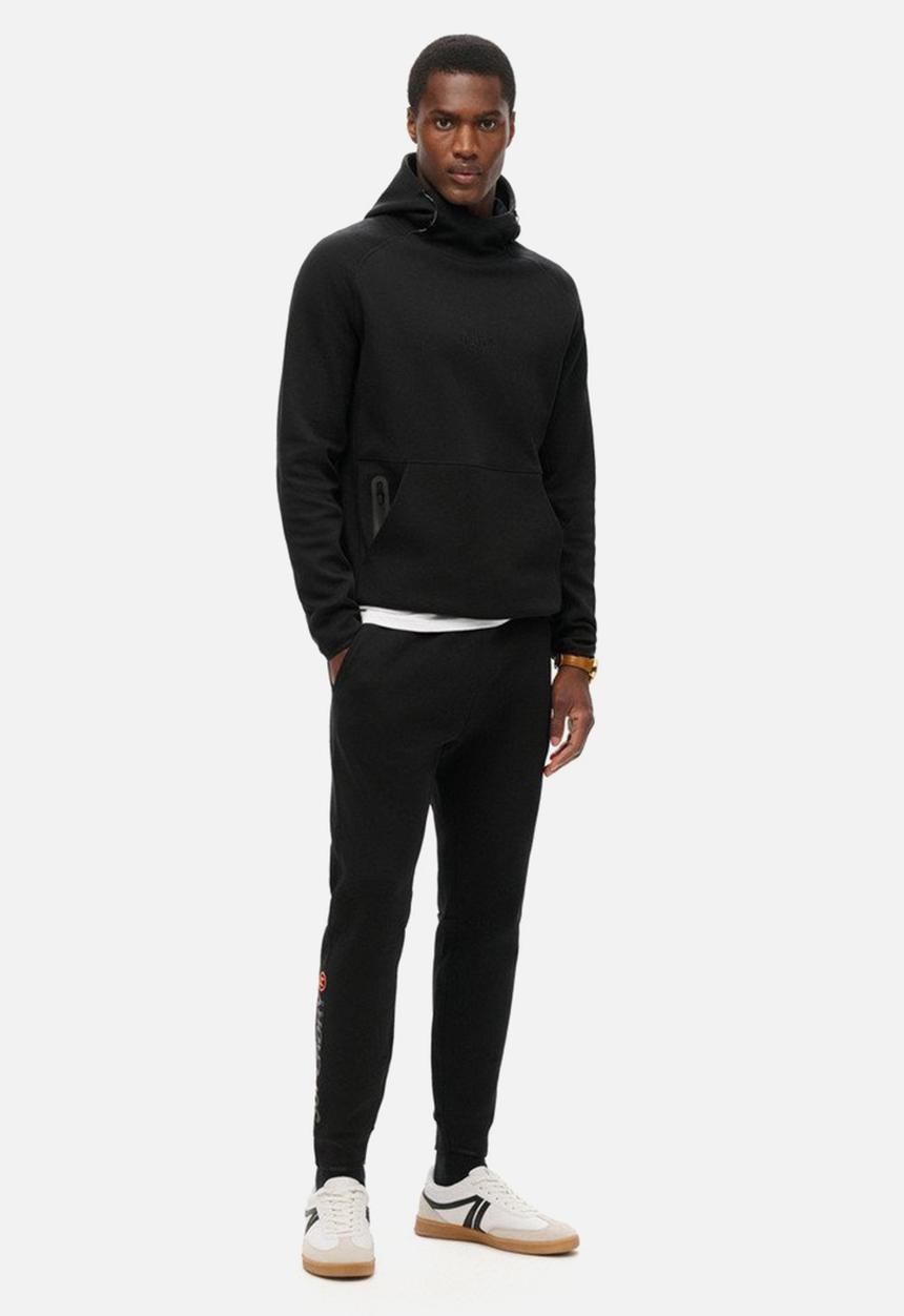 Superdry. - Tech logo tapered jogger - black