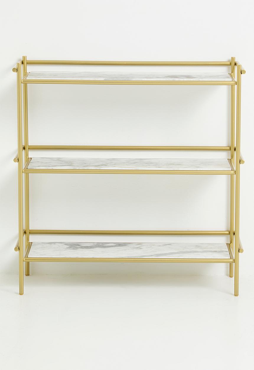 Sixth Floor - Ayan free standing shelf - brass
