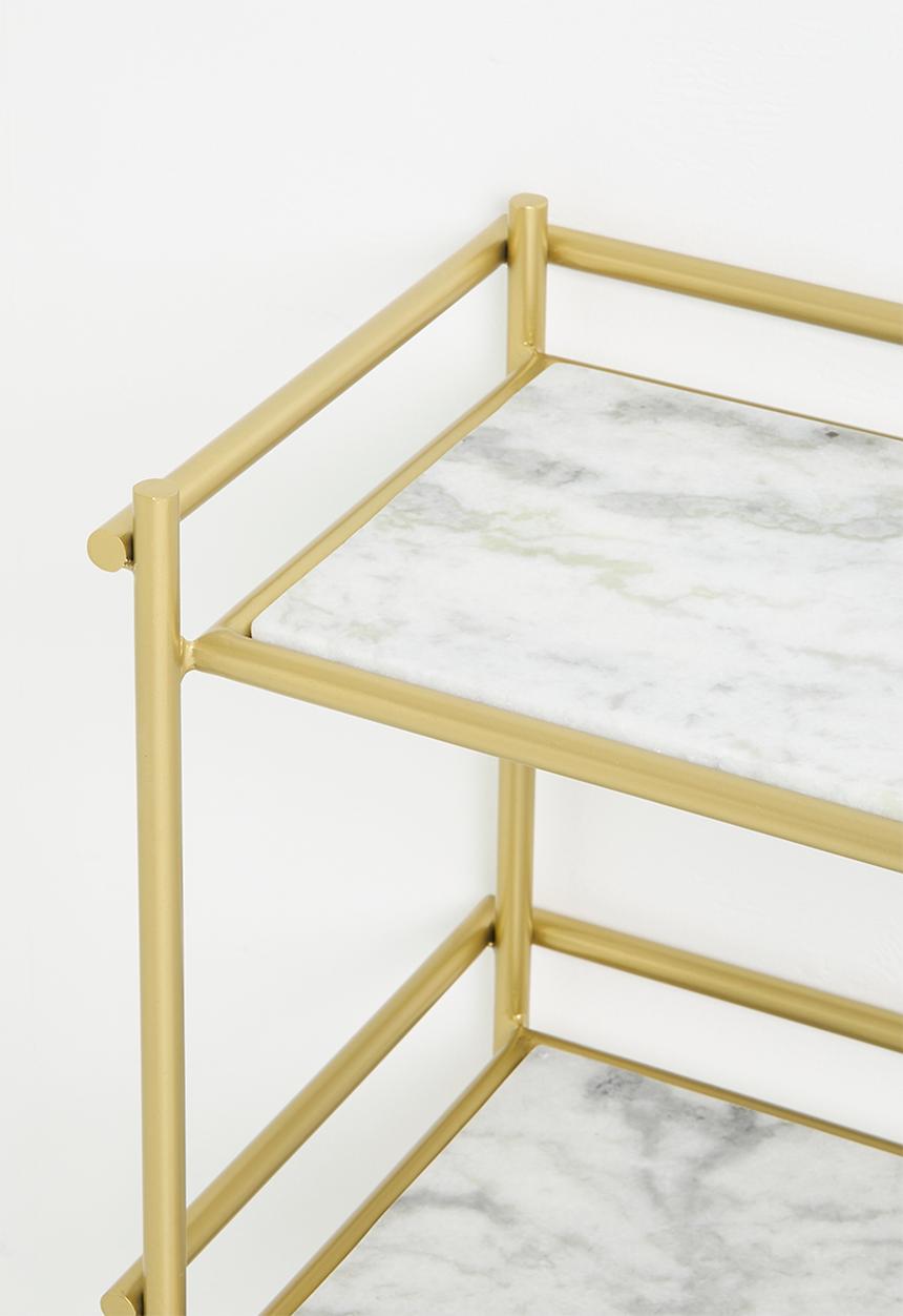 Sixth Floor - Ayan free standing shelf - brass