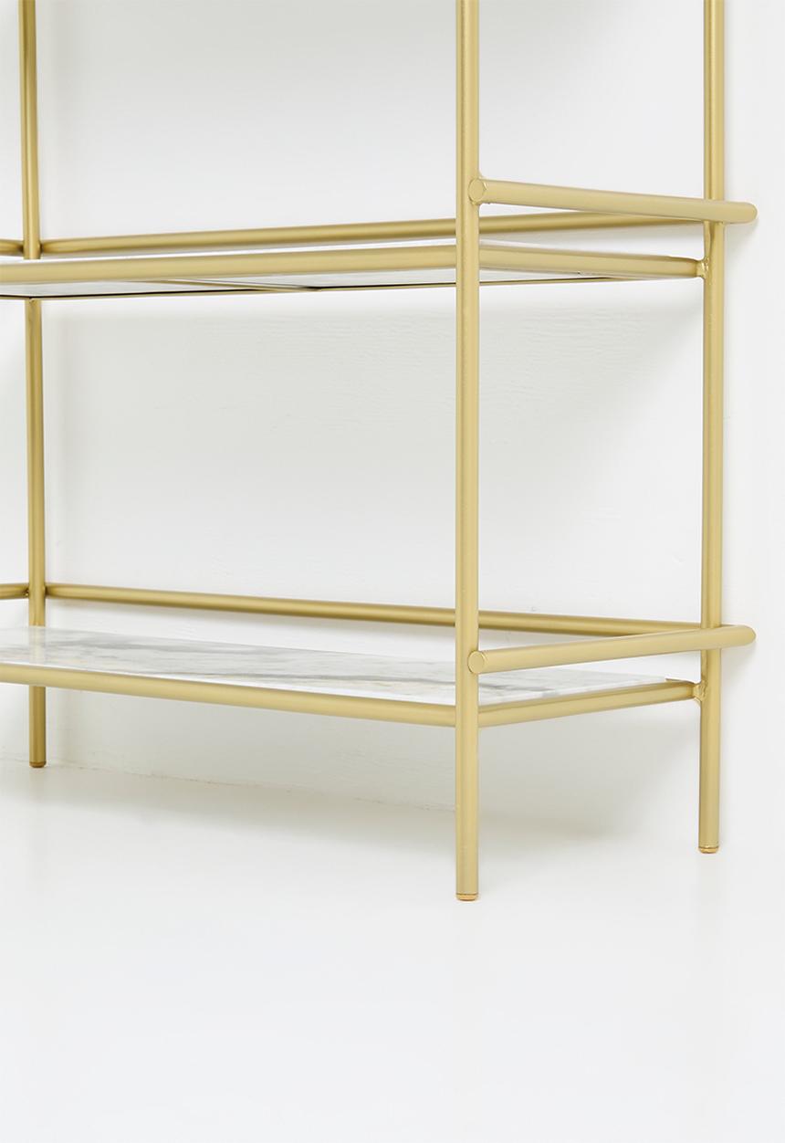 Sixth Floor - Ayan free standing shelf - brass