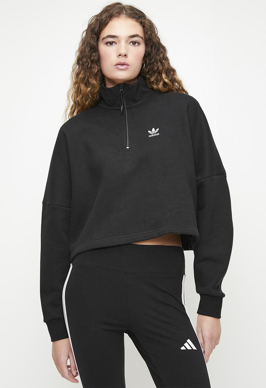 adidas Originals - Essential half Zip Fleece Sweat - Black