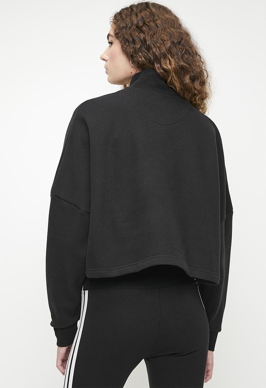adidas Originals - Essential half Zip Fleece Sweat - Black