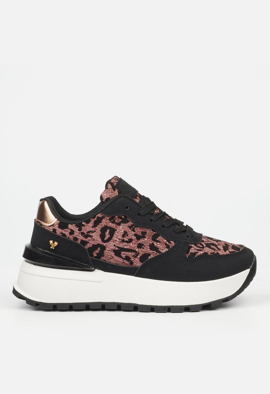 Butterfly Feet - Rio 4 Sneaker - Rose Gold & Black