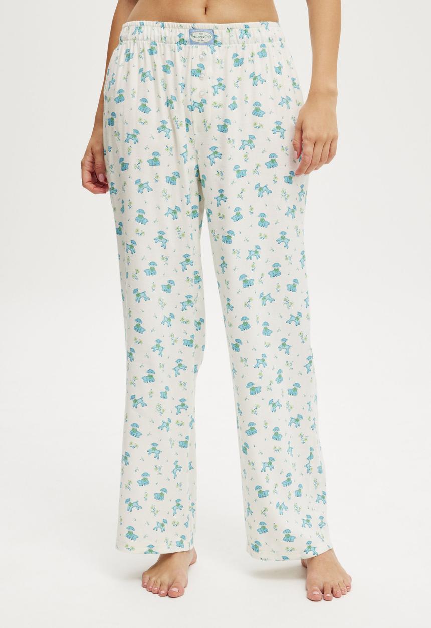 Cotton On - Flannel Wide Leg Pant - Counting Sheep