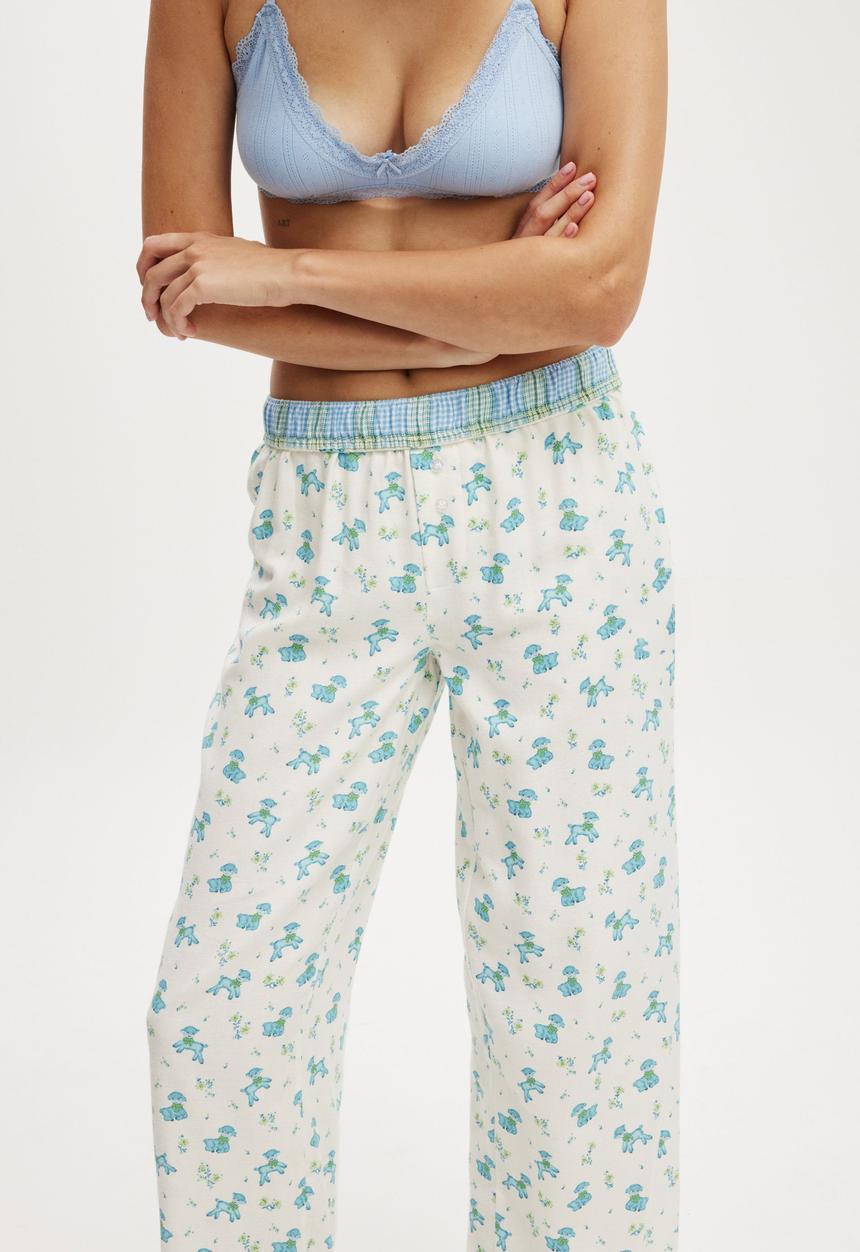 Cotton On - Flannel Wide Leg Pant - Counting Sheep