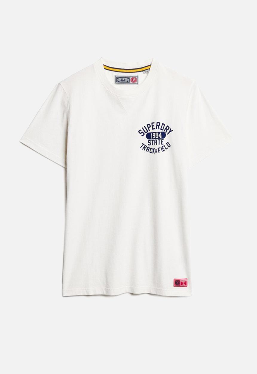 Superdry. - Track & filed graphic T-shirt - New Chalk White