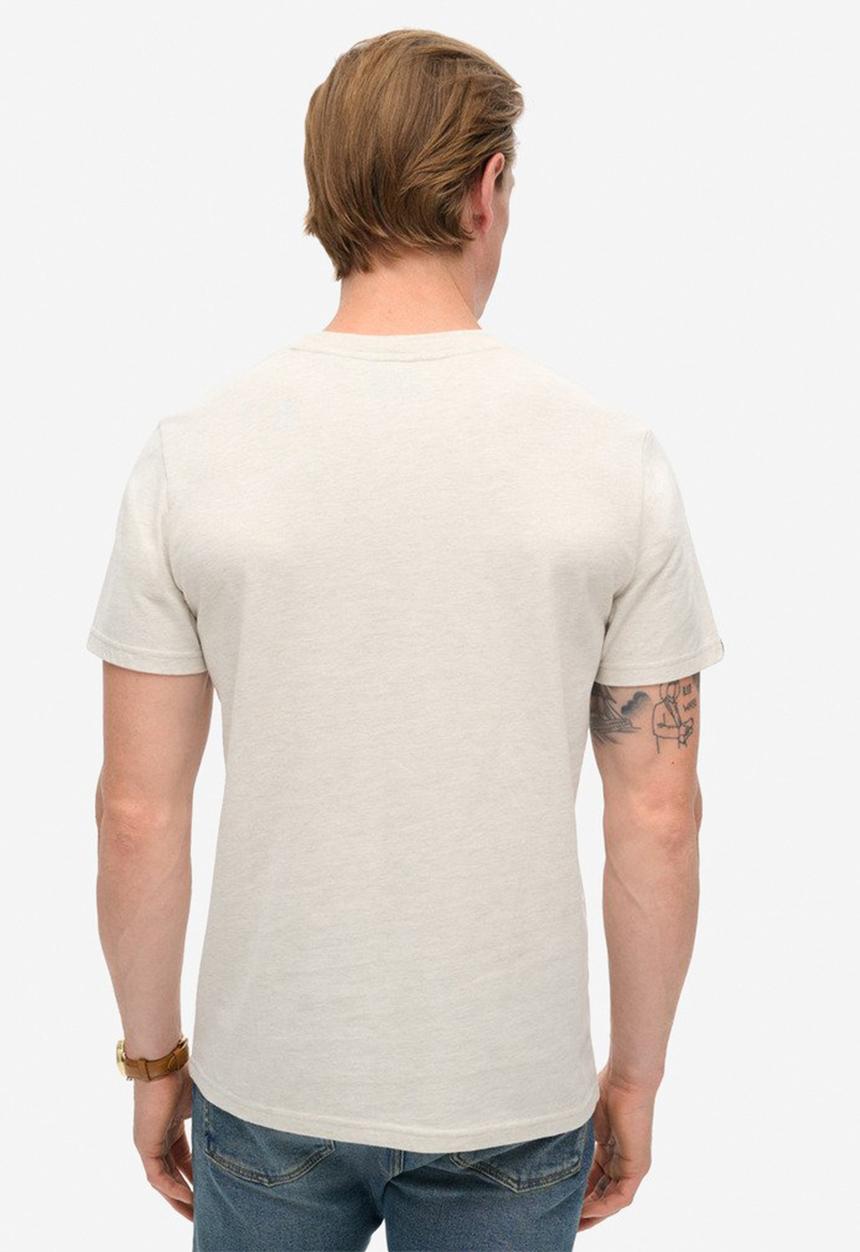 Superdry. - Classic VL graphicT-shirt - Oat Cream Marl
