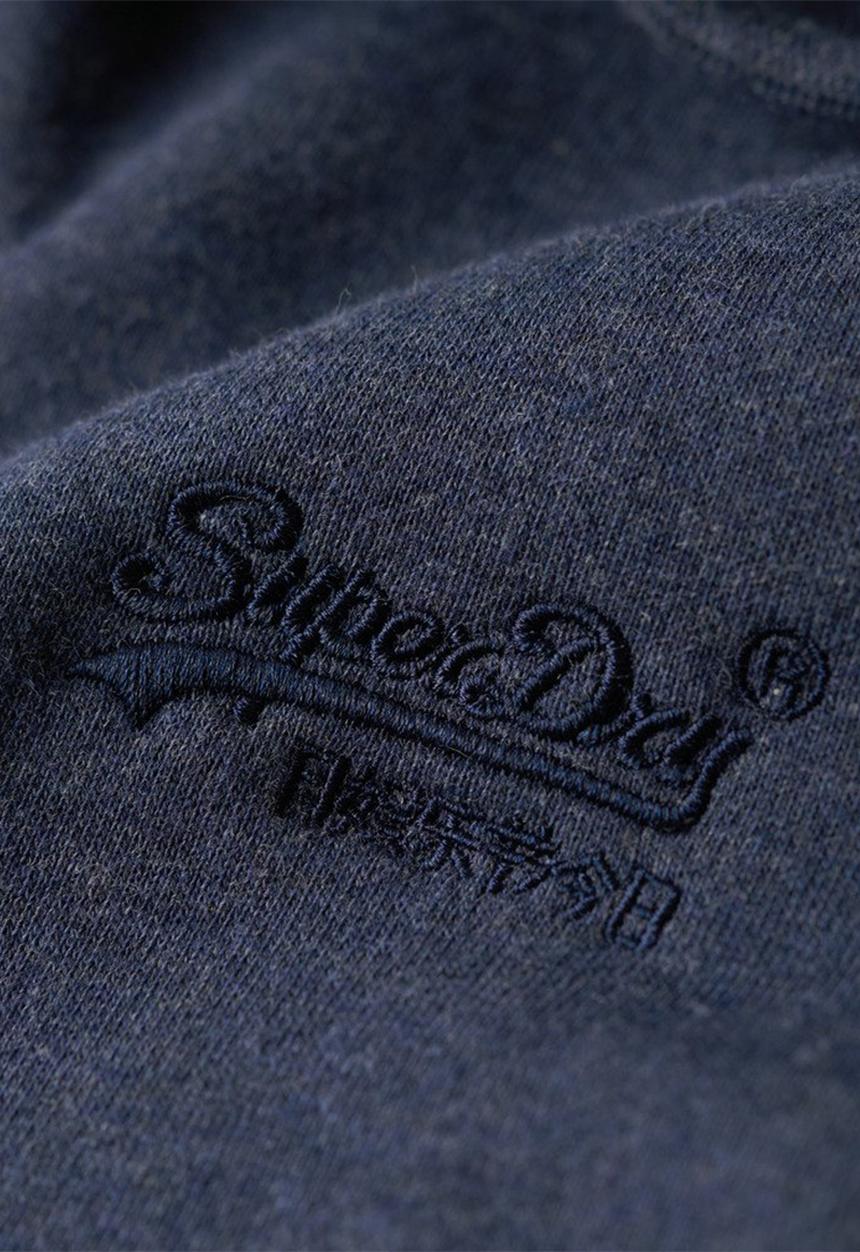 Superdry. - Essential logo zip hoodie - Heritage Navy Marl