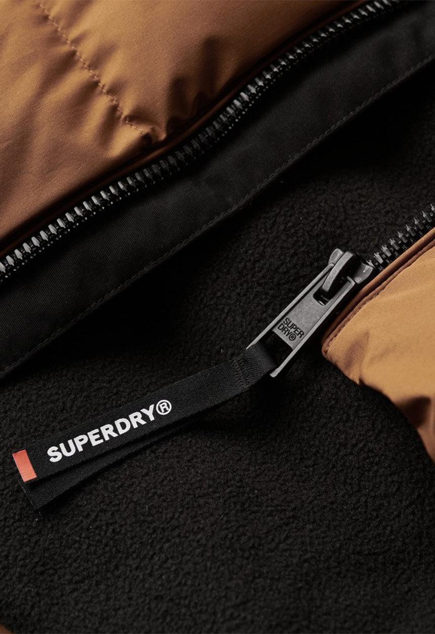 Superdry. - Sport Puffer Gilet - Denim Co Tobacco Brown