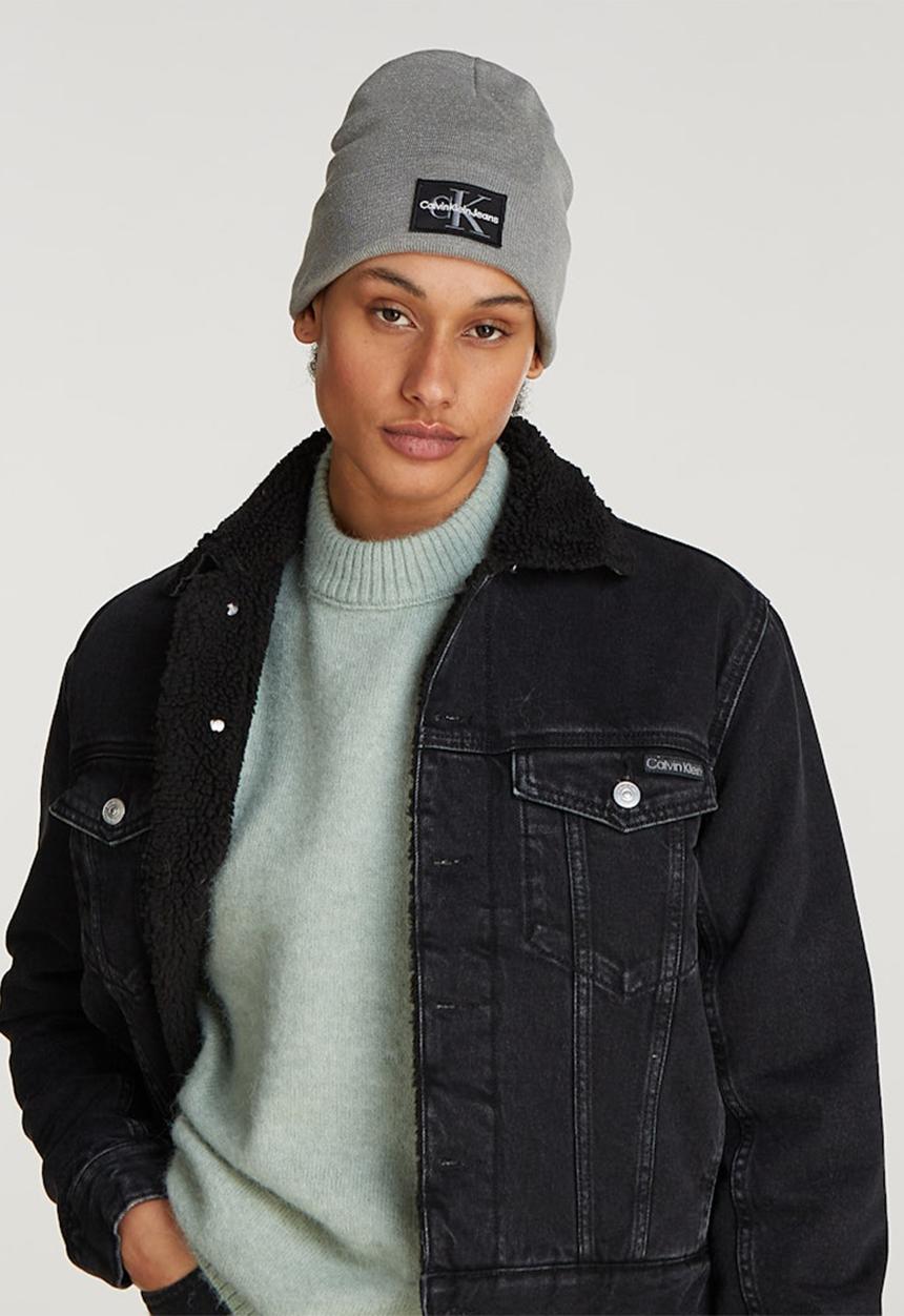 Calvin Klein - Inst patch beanie-grey heather