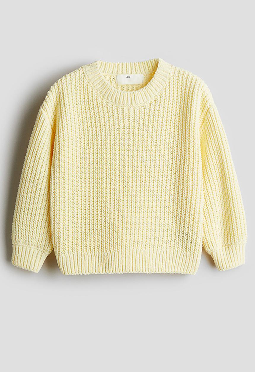 H&M - Knitted chenille jumper - yellow