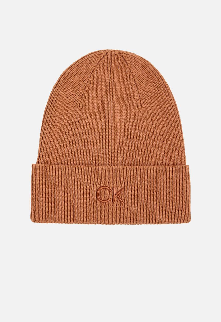 Calvin Klein - Ck embroidery fine rib beanie-lion