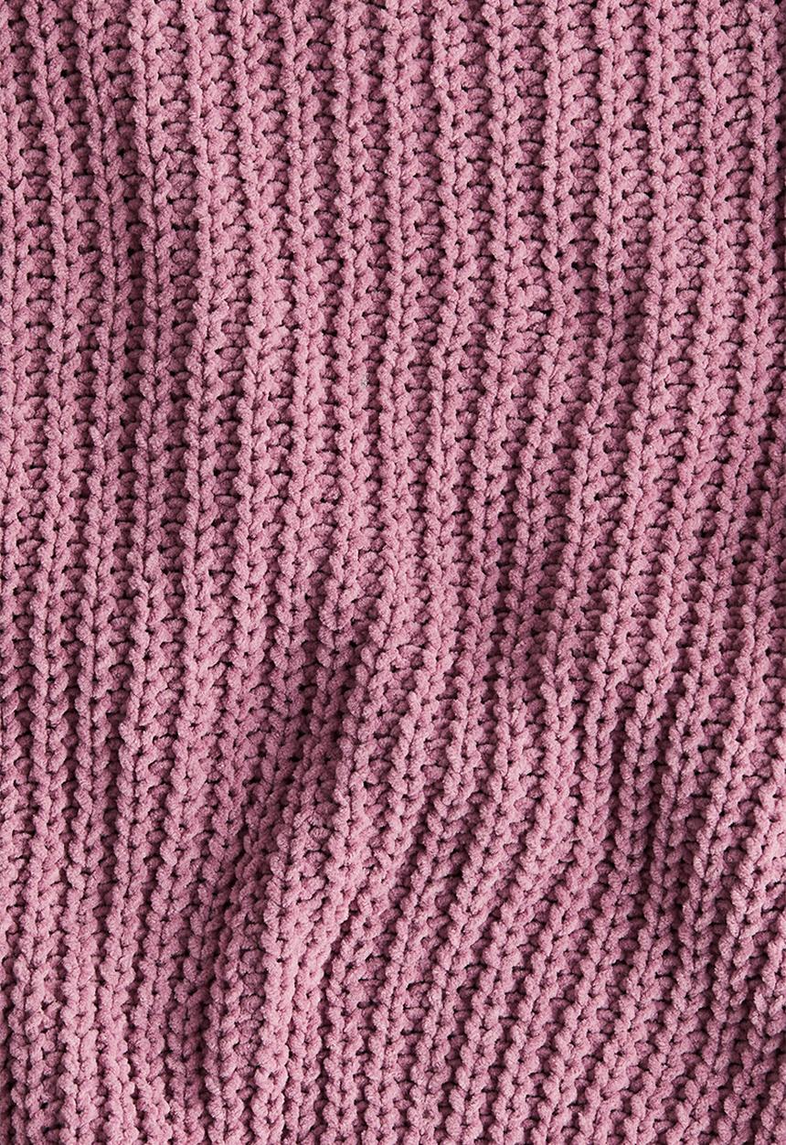 H&M - Knitted chenille jumper - dark dusty pink 