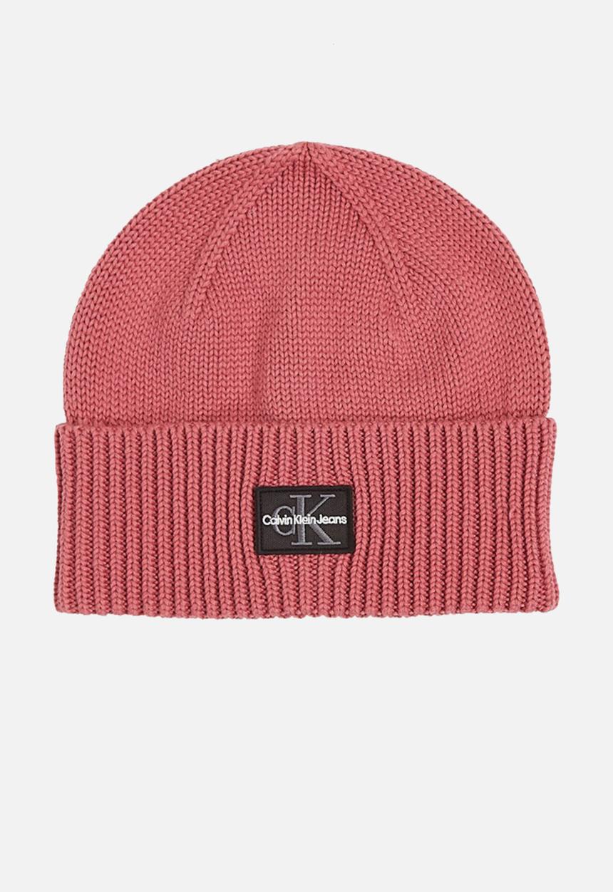Calvin Klein - Mono logo patch beanie-dusty rose