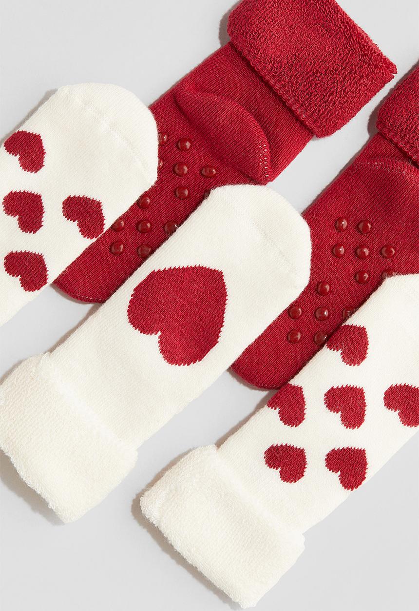 H&M - 3-pack terry socks - white