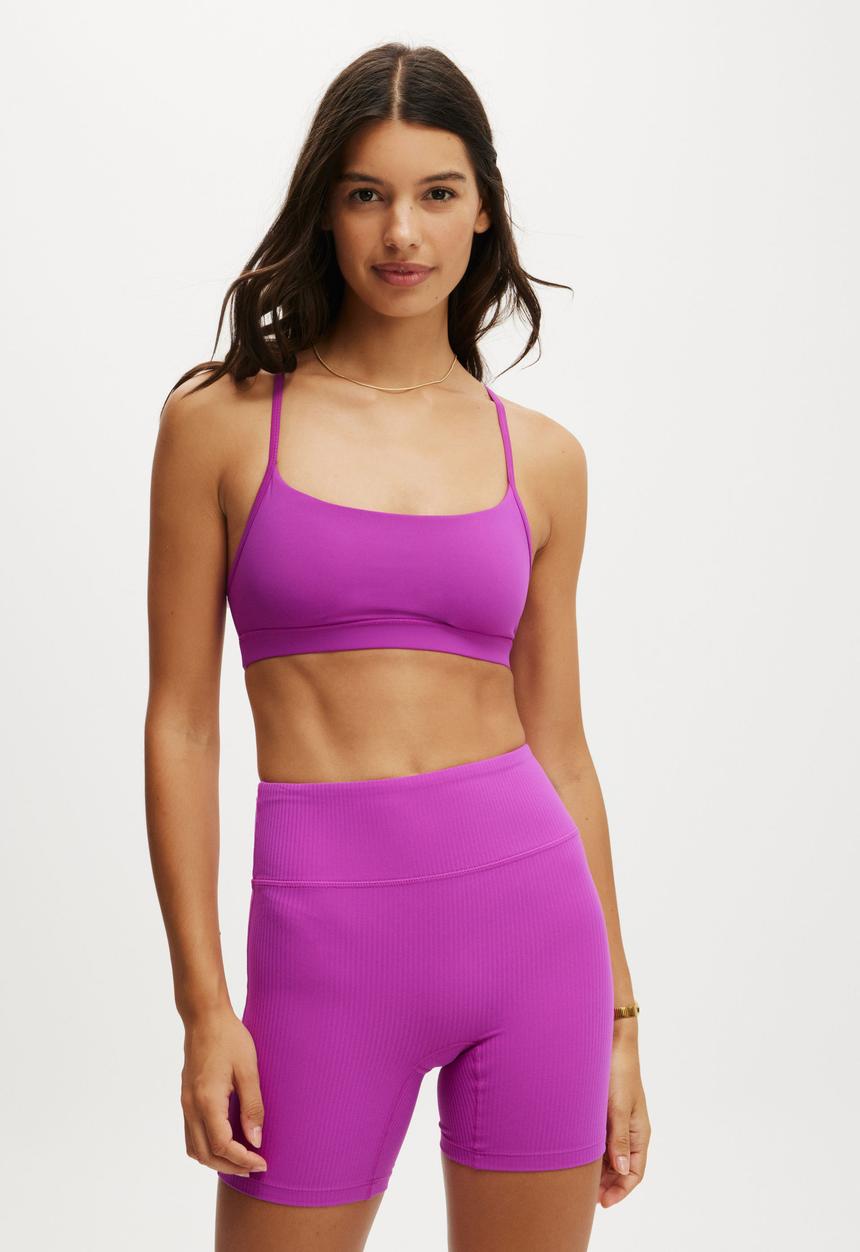 Cotton On - 365 Keyhole Crop - Passion Plum
