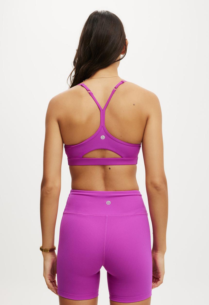 Cotton On - 365 Keyhole Crop - Passion Plum