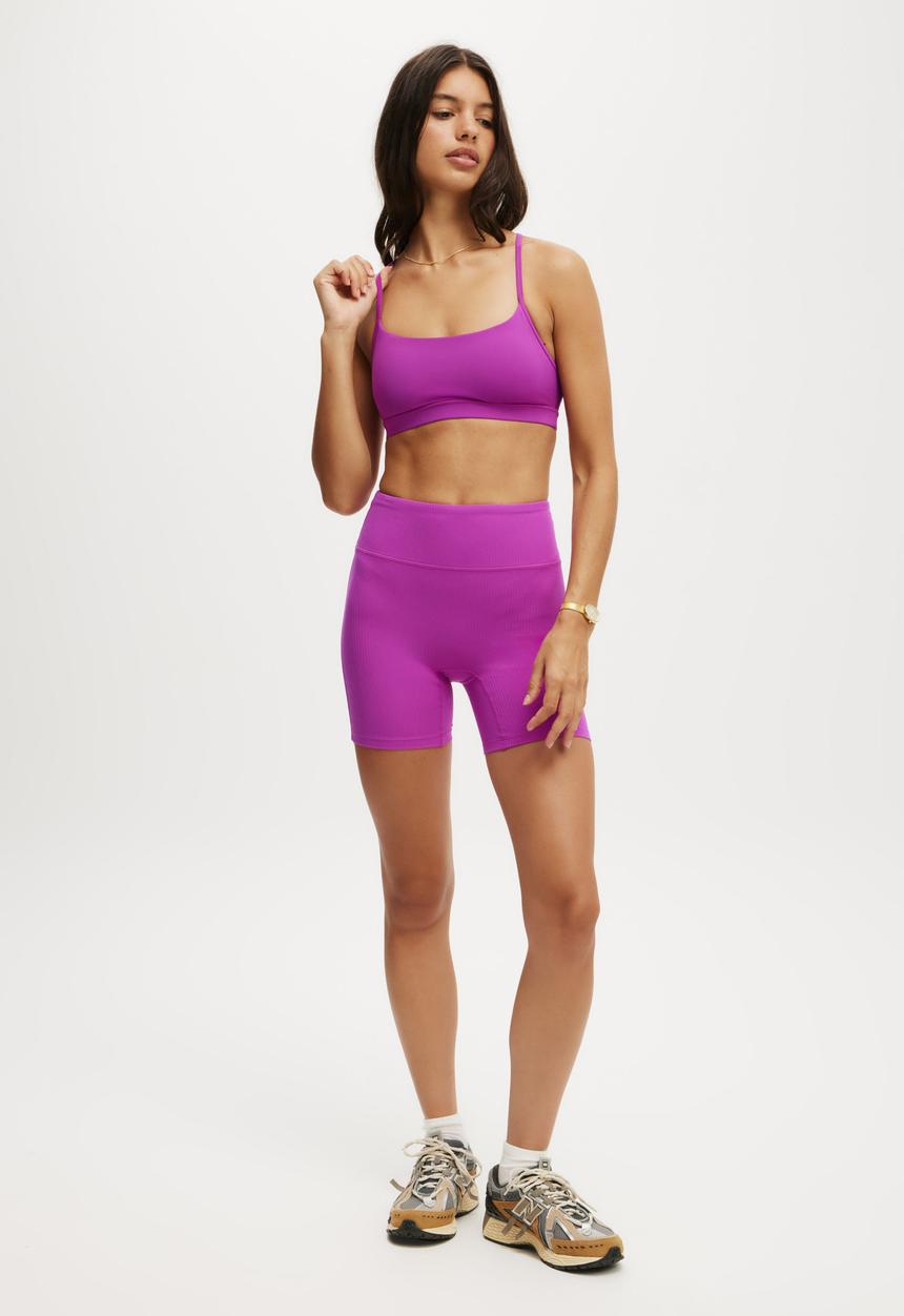 Cotton On - 365 Keyhole Crop - Passion Plum