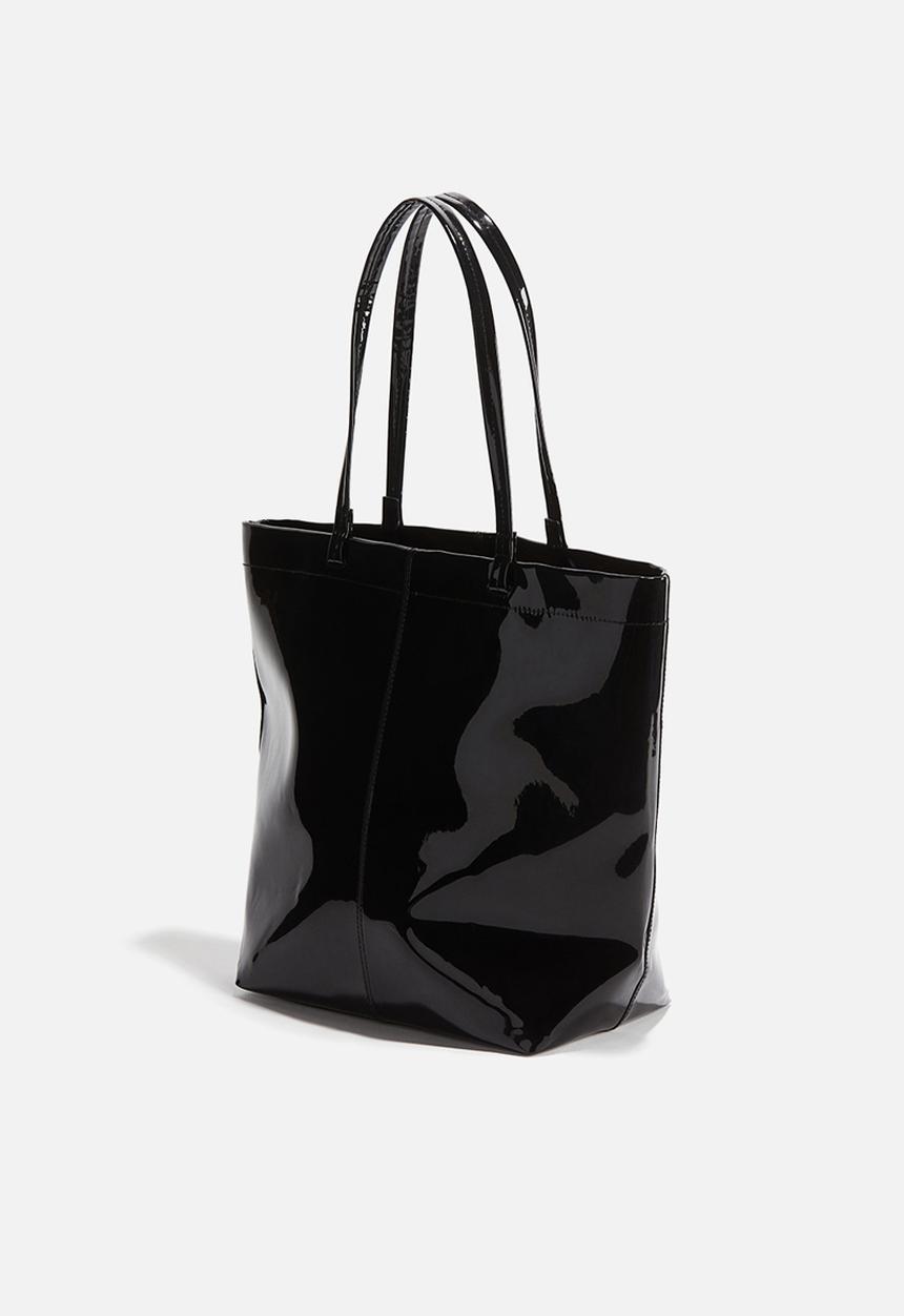 H&M - Patent shopper - black