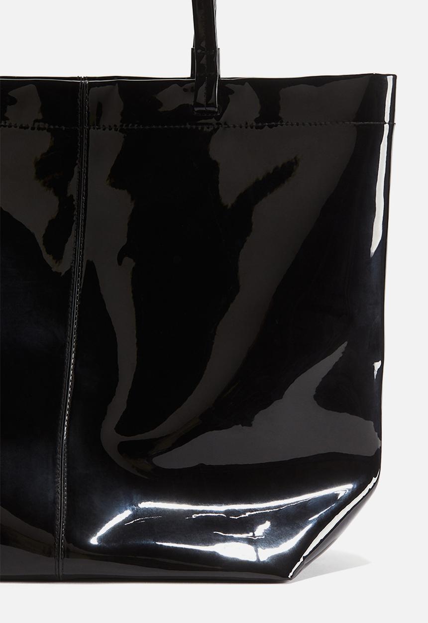 H&M - Patent shopper - black