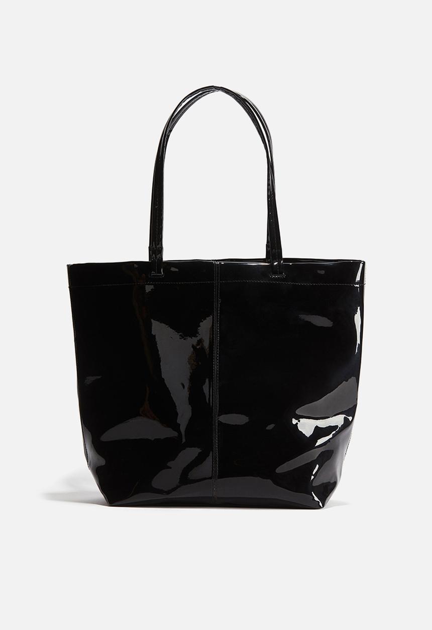 H&M - Patent shopper - black