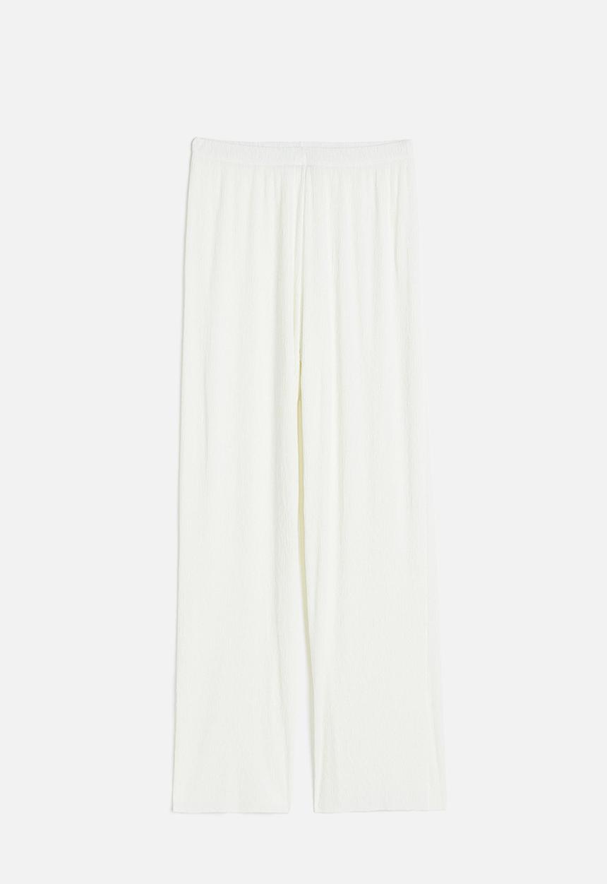 H&M - Crinkled trousers - white