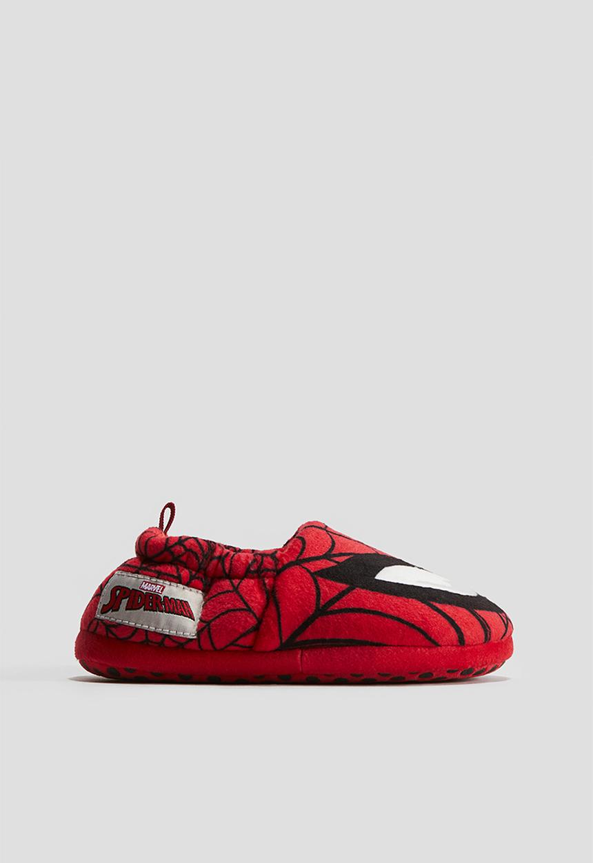H&M - Soft appliquéd slippers - red spider-man