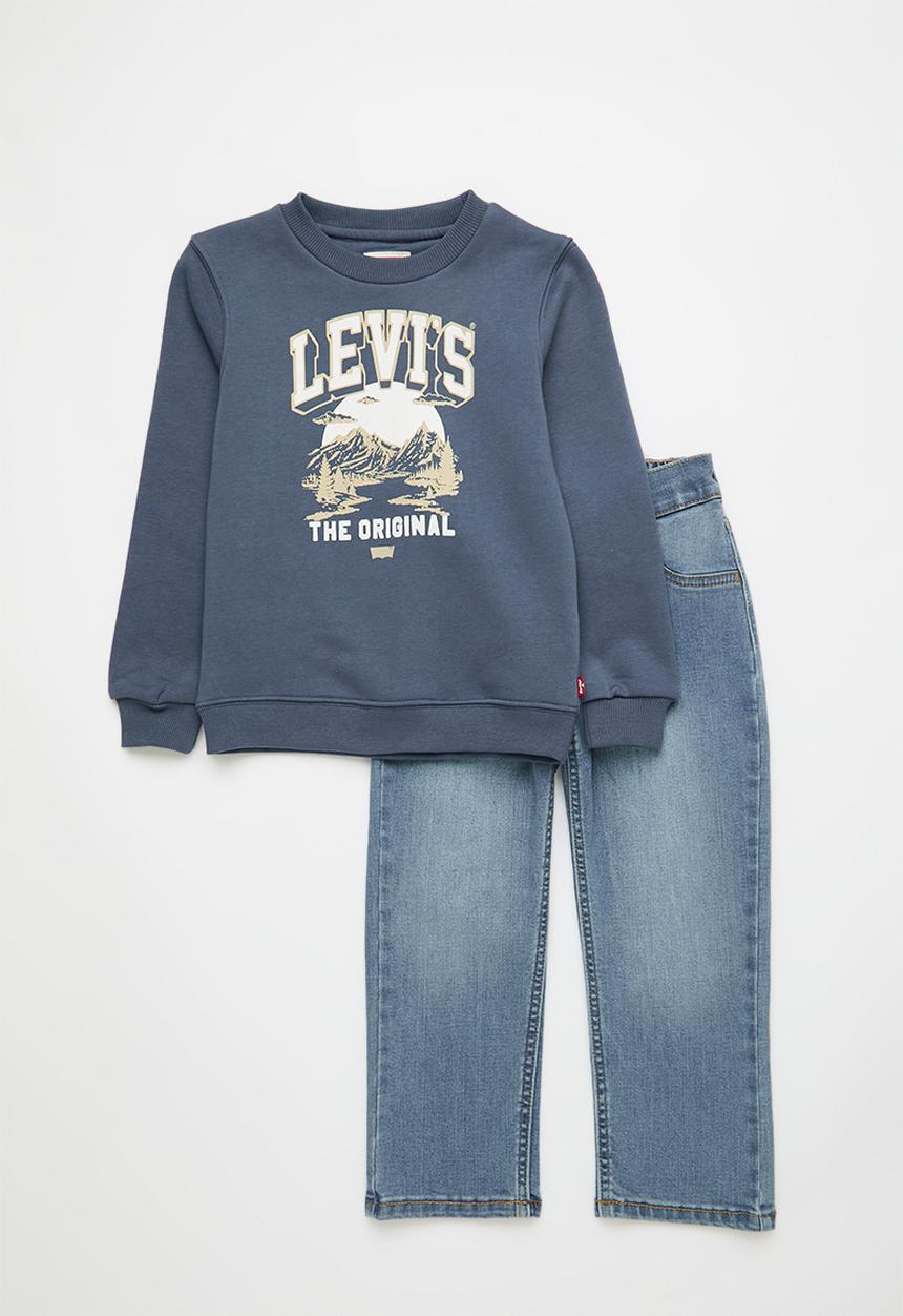 Levi’s® - Lvb mountain crew  & pant set - vintage indigo