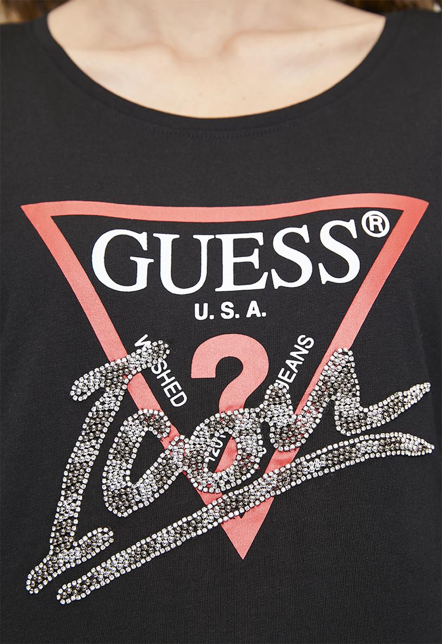 GUESS - Ls Rn Icon Tee - Jet Black A997