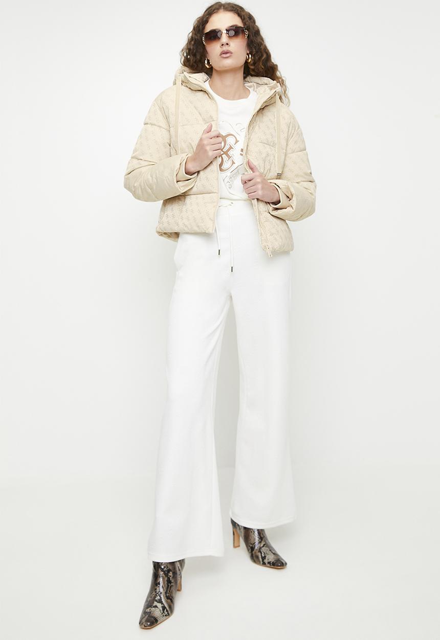 GUESS - Daisy Puffer Logo Flock - Peony Logo Pearl