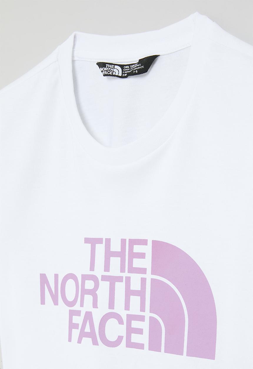 The North Face - G S/S Crop Easy Tee- White-Cyber Pink