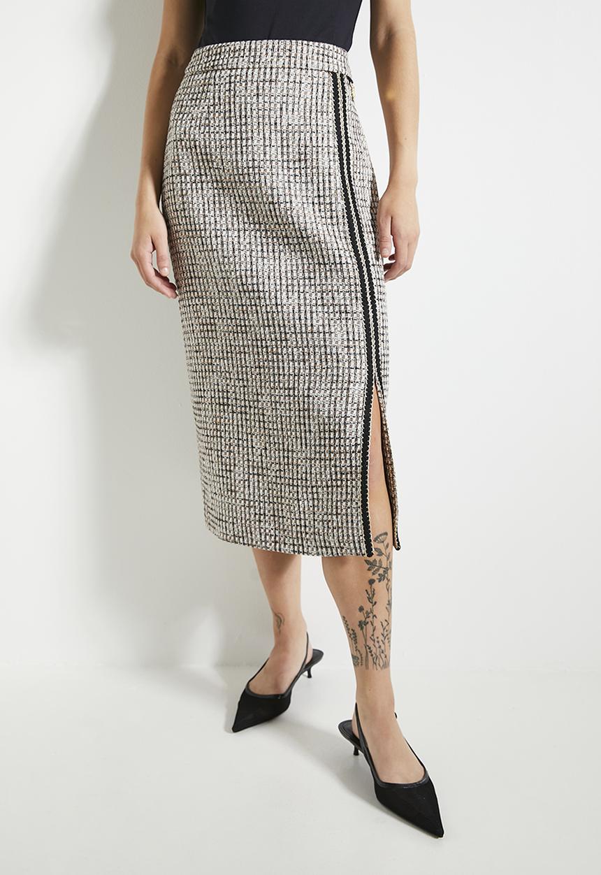 POLO - Wmn mila boucle skirt - black