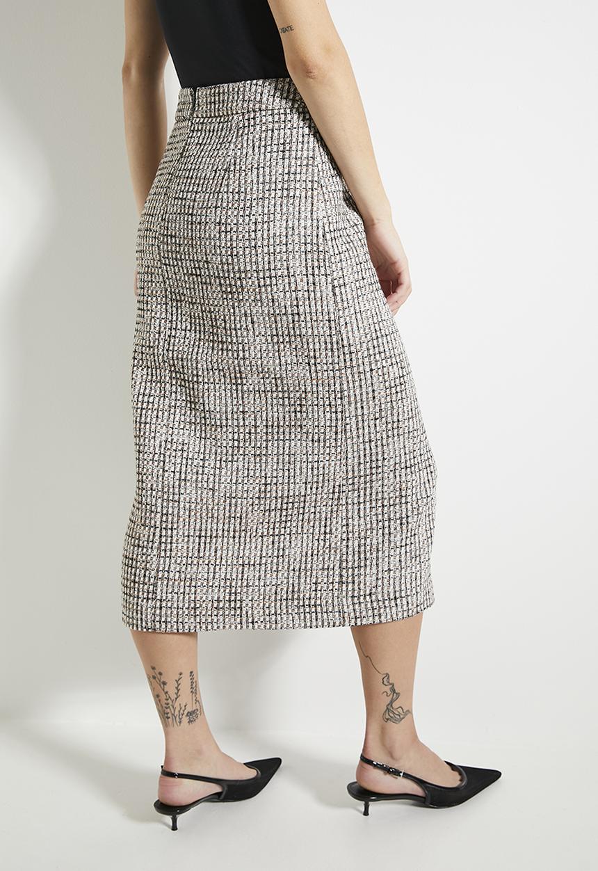 POLO - Wmn mila boucle skirt - black