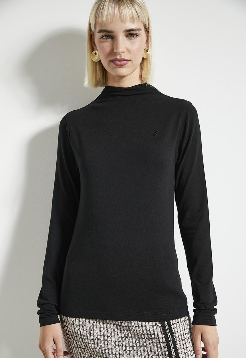 POLO - Wmn alice long sleeve second skin - black