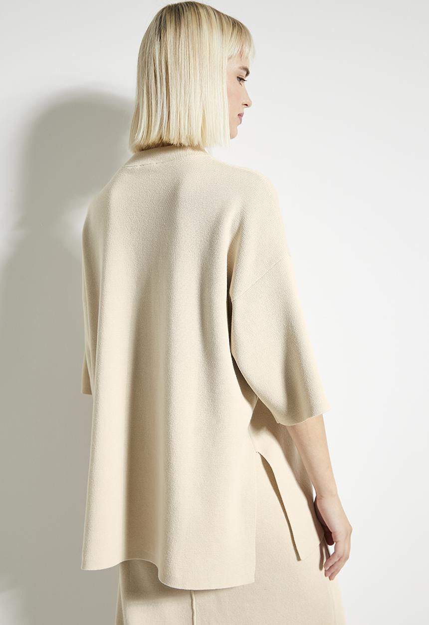 POLO - Wmn tiffany knitted top - sand