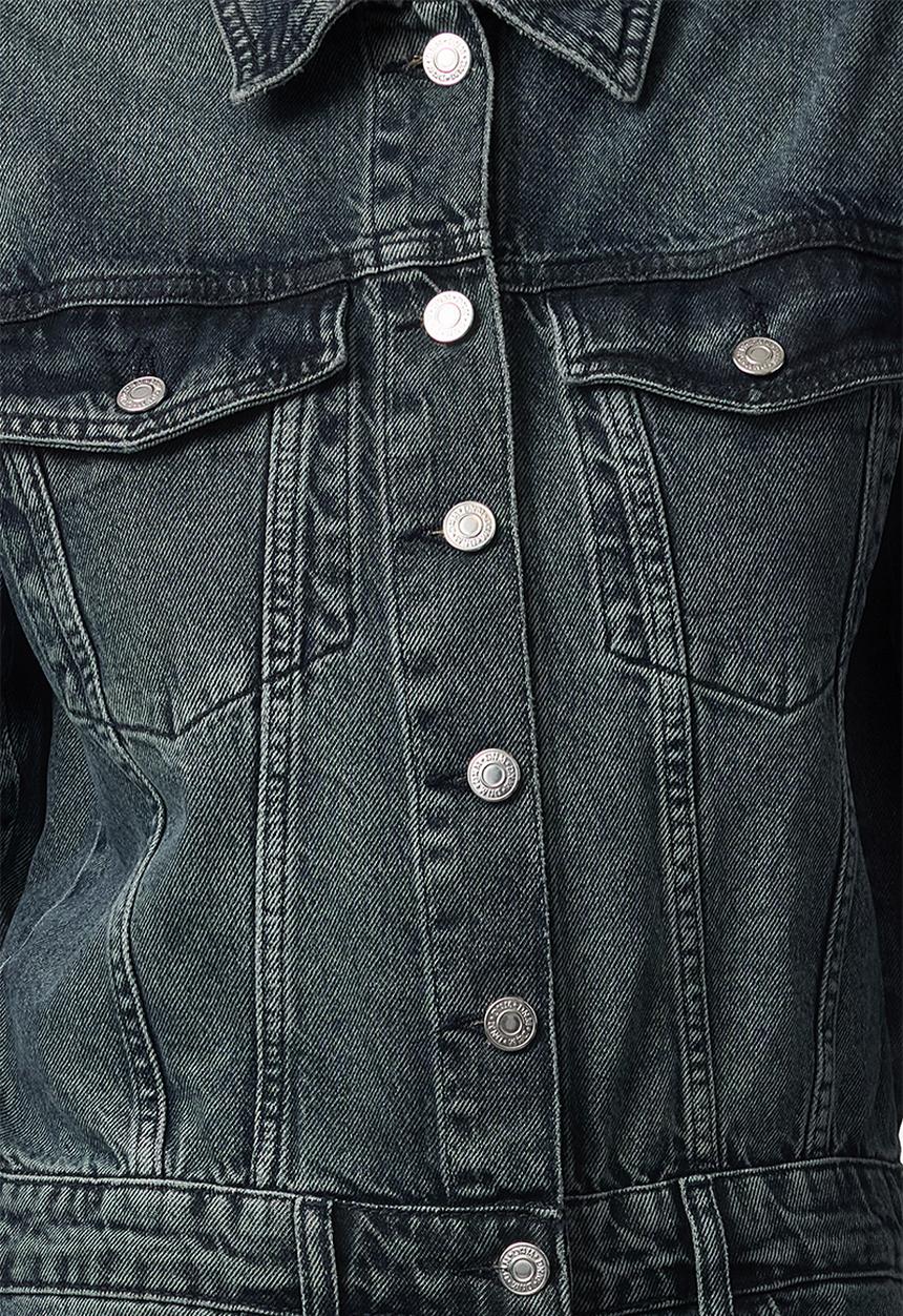 Trendyol - Midi denim shirt dress - dark blue 