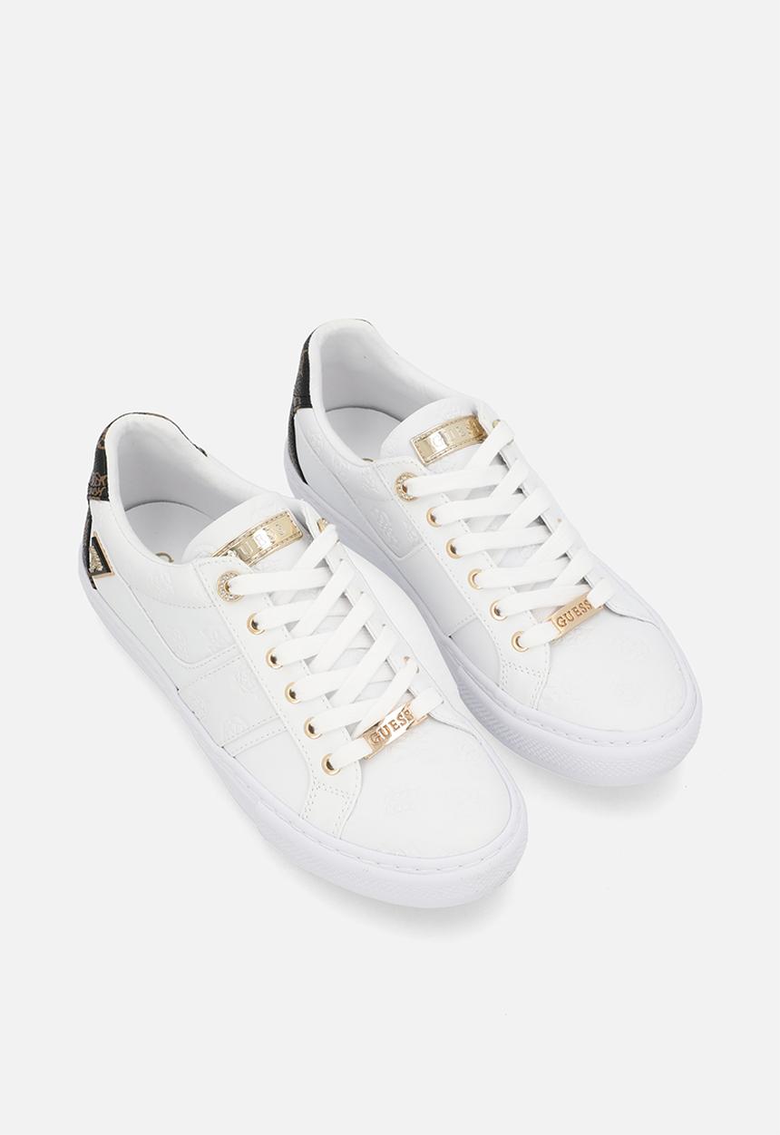 GUESS - Liteit monogram sneaker - white/brown