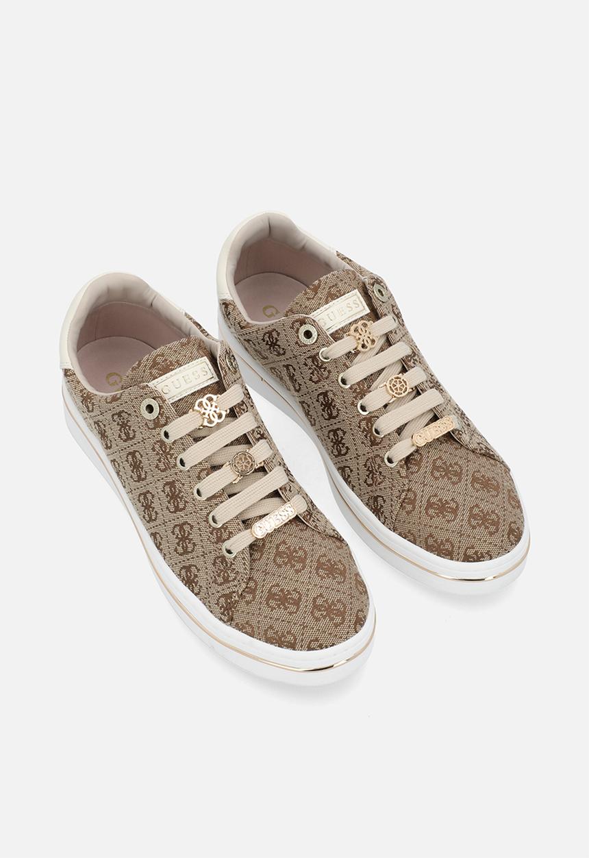 GUESS - Stasey2 logo sneaker - beige/brown