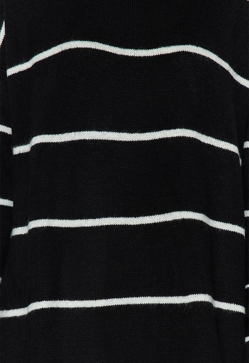 Trendyol - Maxi knit wide pattern soft texture dressess - black