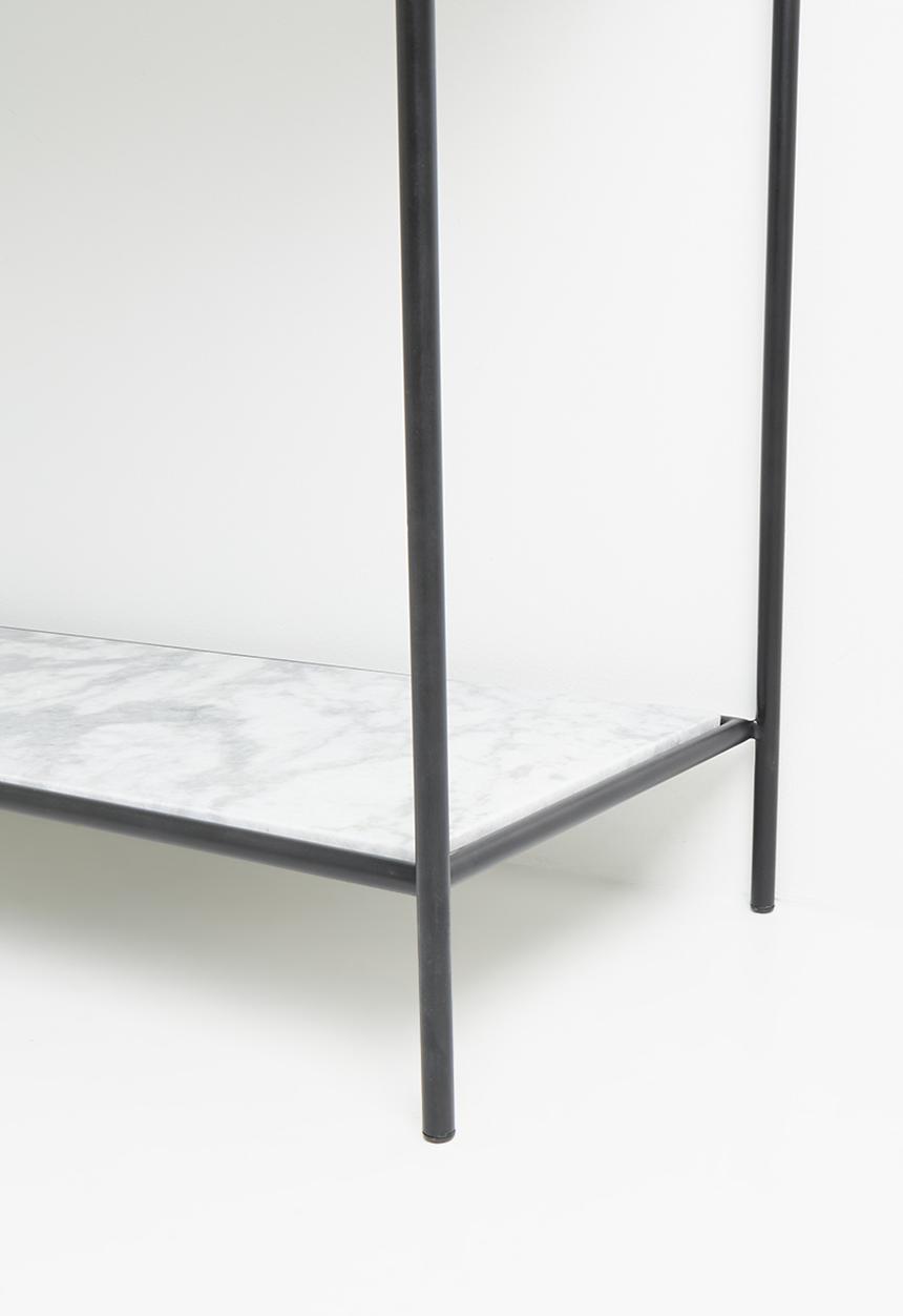 Sixth Floor - Drostol metal & marble console - black