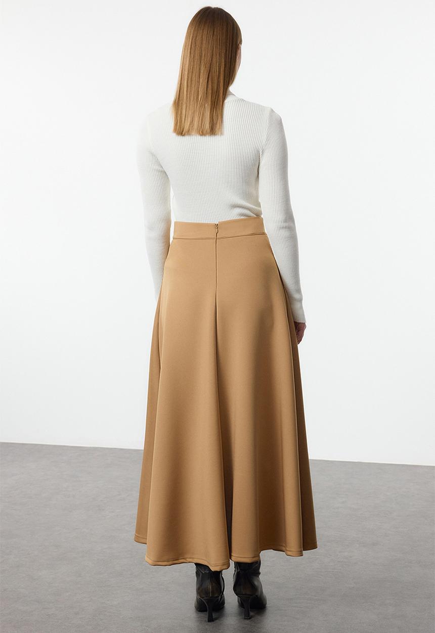 Trendyol - Skirt Godeli Knitted - Beige