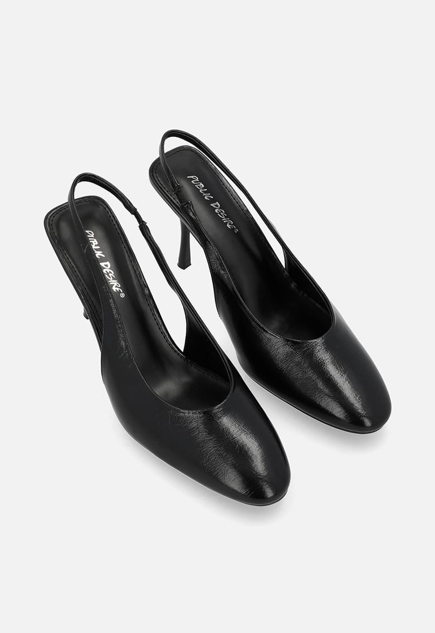 Public Desire - Tilapia Slingback Stiletto - Black