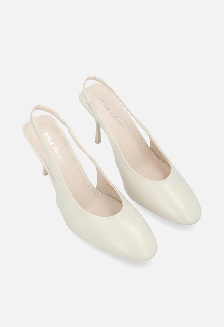 Public Desire - Tilapia Slingback Stiletto - Cream