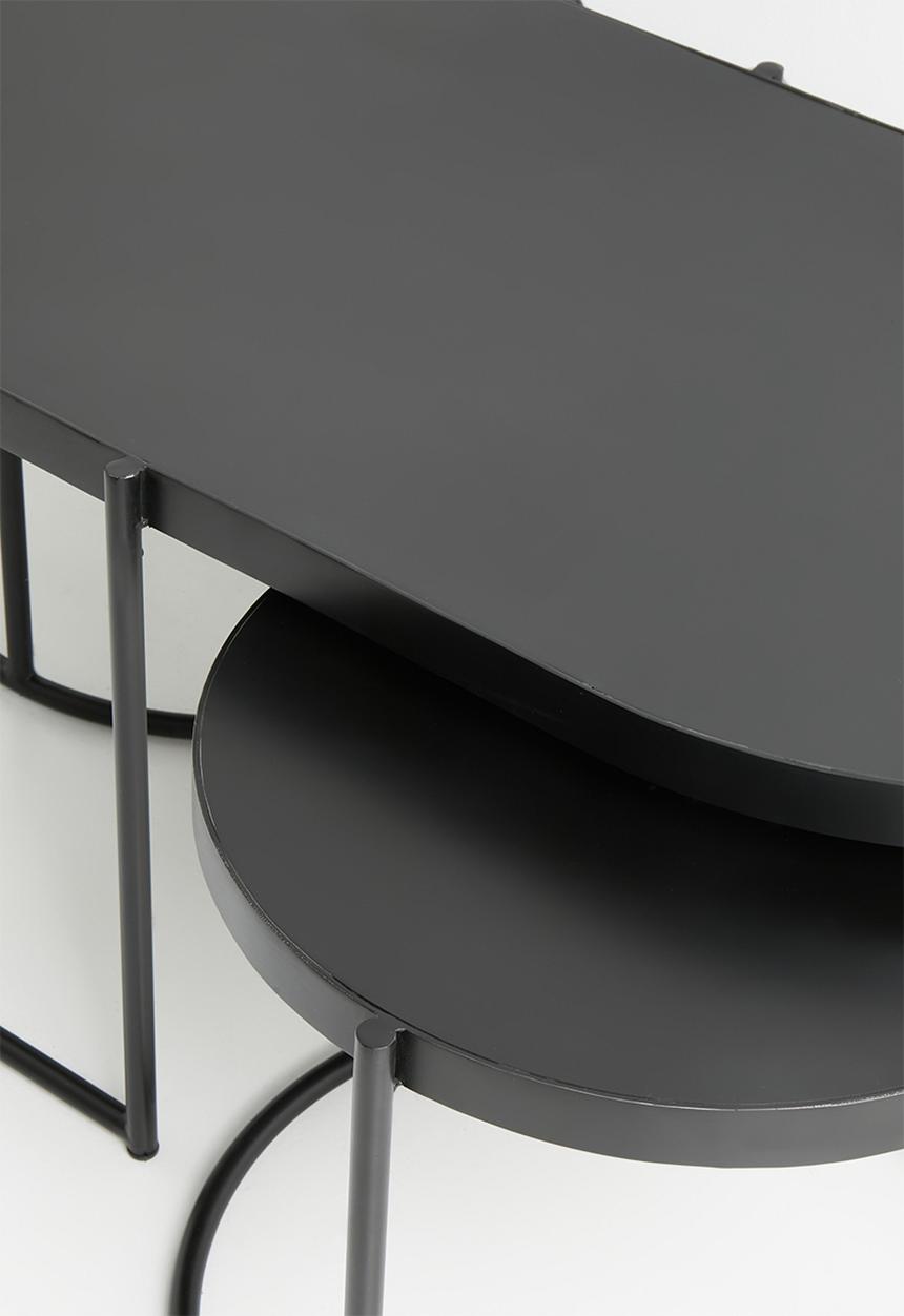 Sixth Floor - Milo iron nested coffee table - black