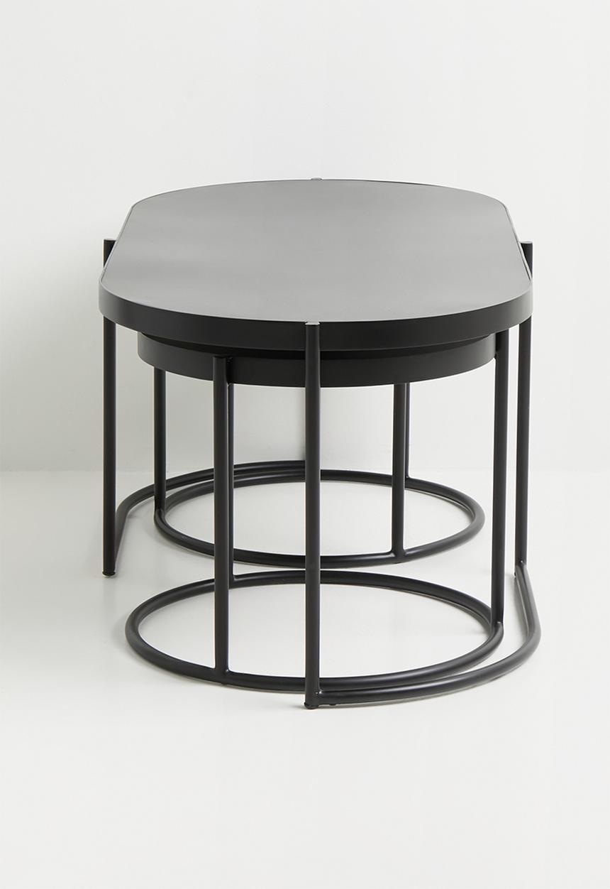 Sixth Floor - Milo iron nested coffee table - black