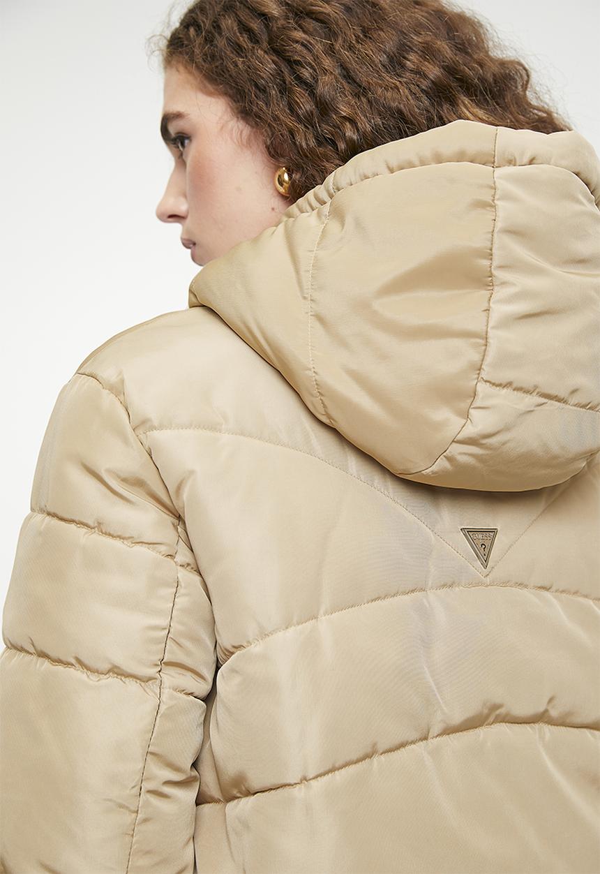 GUESS - Emelie Reversible Puffer - Wavy Leopard Allover Print