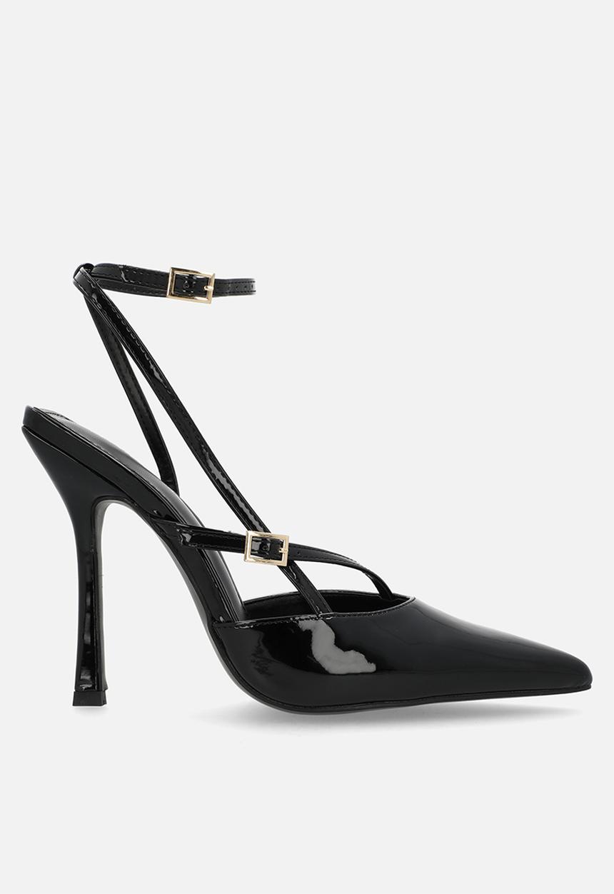 Public Desire - Idol WF Ankle Strap - Black Patent