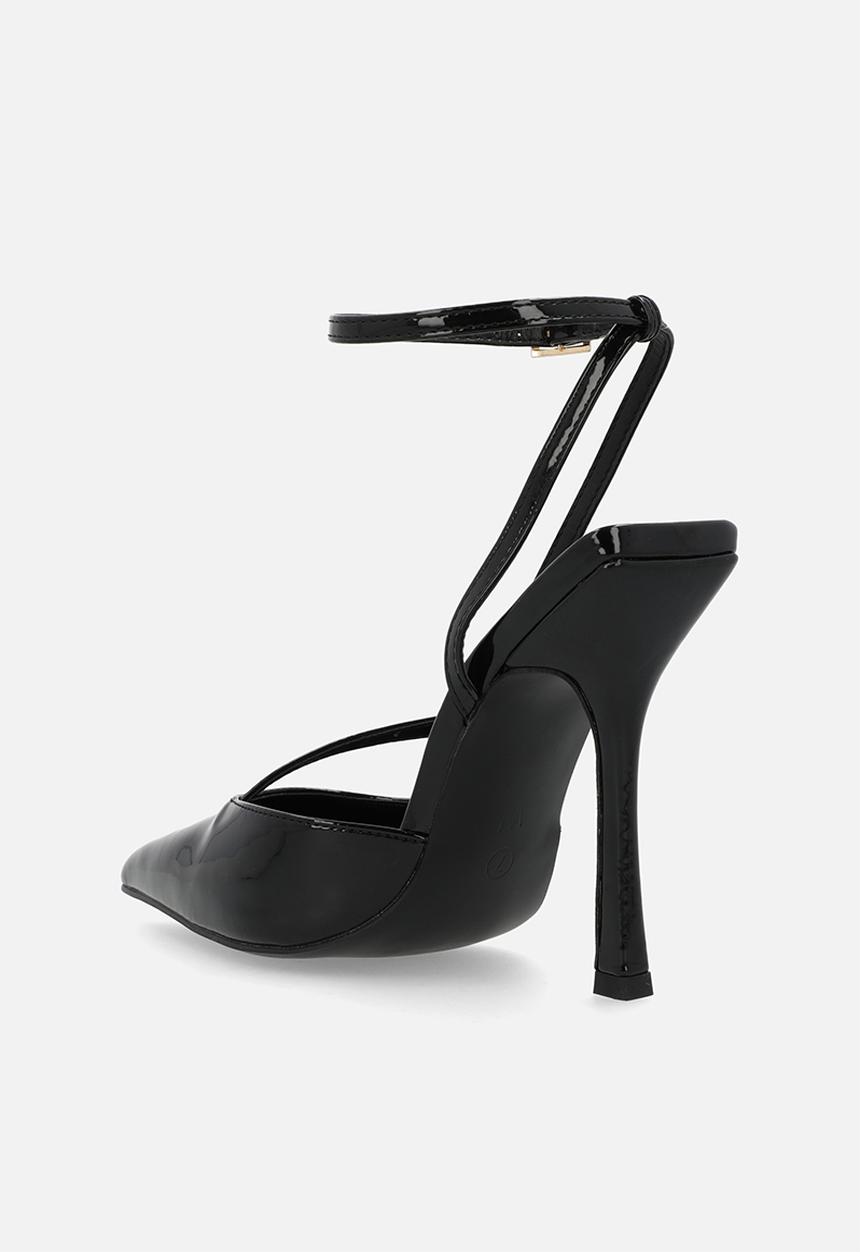 Public Desire - Idol WF Ankle Strap - Black Patent